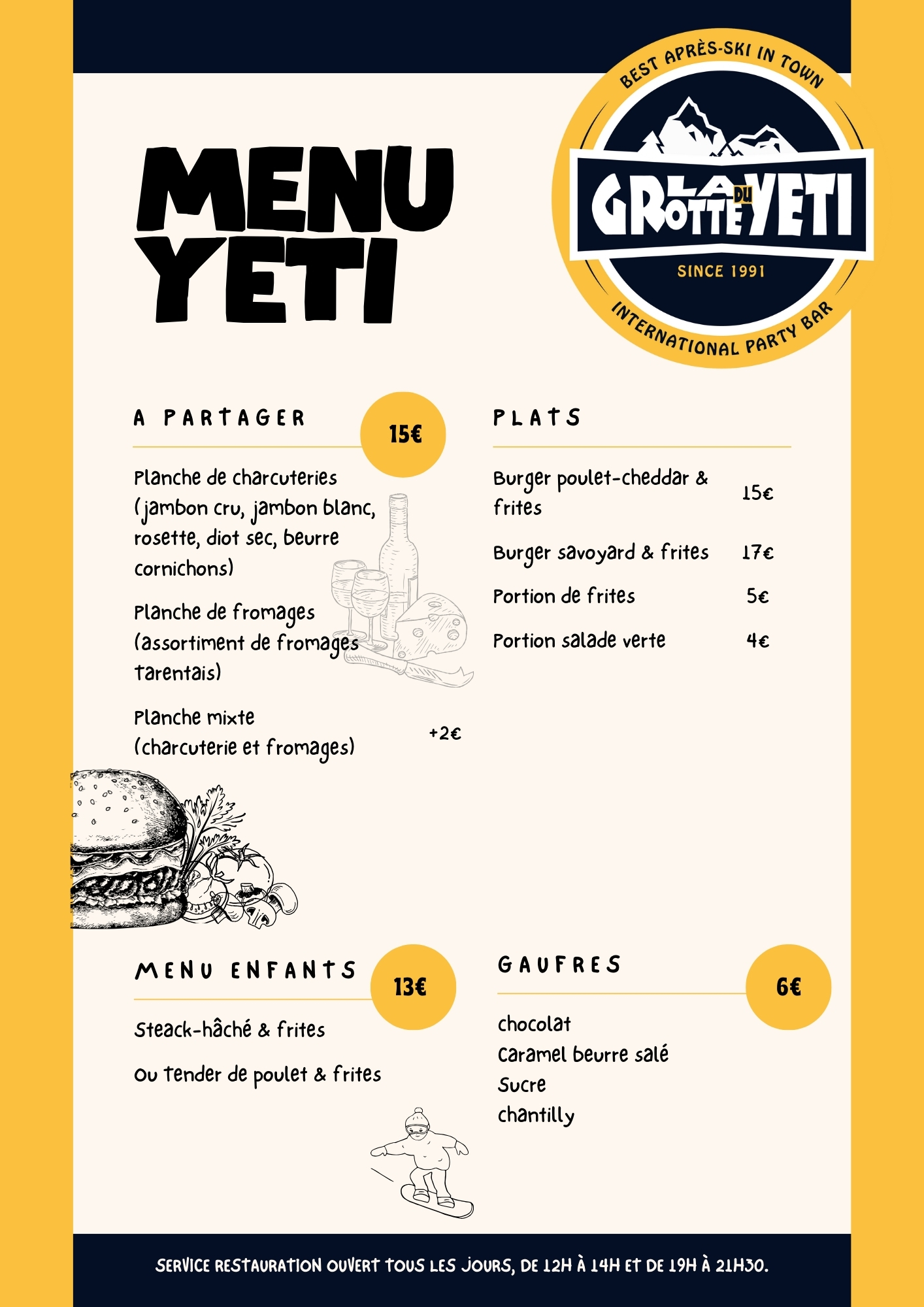 MENU plats FR